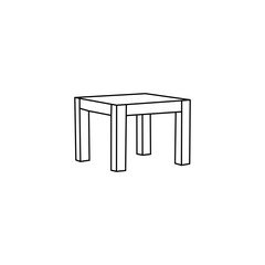 A simple, black outline drawing of a low step stool.Simple Line Drawing of a Low Step Stool