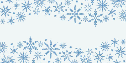 Winter holiday background with snowflakes. Winter card design.