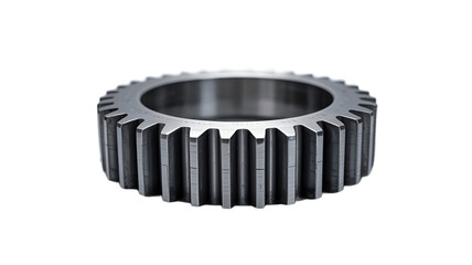 An isolated cogwheel, symbolizing industrial machinery and technological advancement.