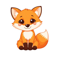 Cute cartoon fox