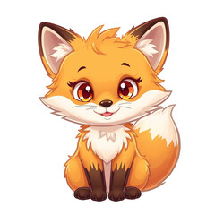 Cute cartoon fox