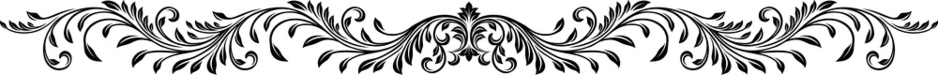 Filigree Crest Heraldic Motif Pattern Divider