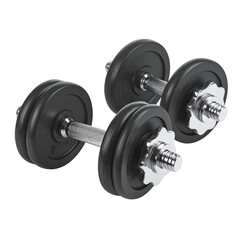 Naklejka premium dumbbells over white background.