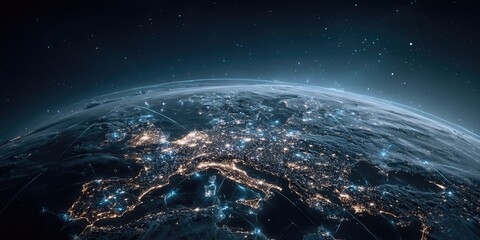 Obraz premium Planet at Night