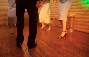 people dancing on the dance floor, party, men and women dancing, New Year's party, wedding party, birthday party