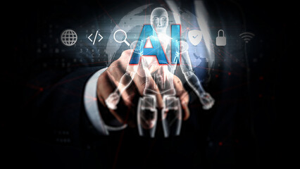 Futuristic AI Technology Concept Showcasing Advanced Digital Innovation and Connectivity