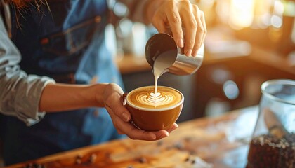 Artisan Latte Art: A Coffee Shop Moment