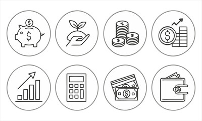 set of vector icons for web