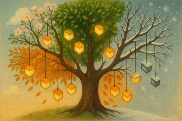 Tree of Four Seasons of Books