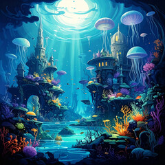 Submerged Kingdom An Underwater Fantasy Realm