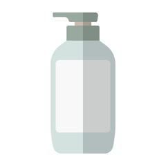 Conditioner hair with pump dispenser flat color icon. Packaging of cosmetics products.