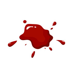 vector of red blood splatter drop isolated on white background design element