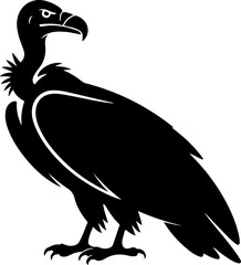 Vulture bird silhouette vector illustration