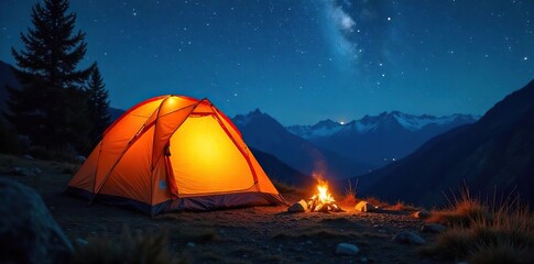 Cozy and versatile tent blanket, perfect for camping or outdoor adventures Soft, durable material provides warmth and comfort under the stars , grass, day, landscape