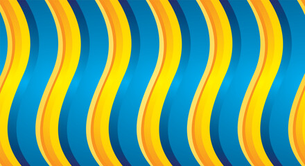 Blue and yellow wave modern pattern background
