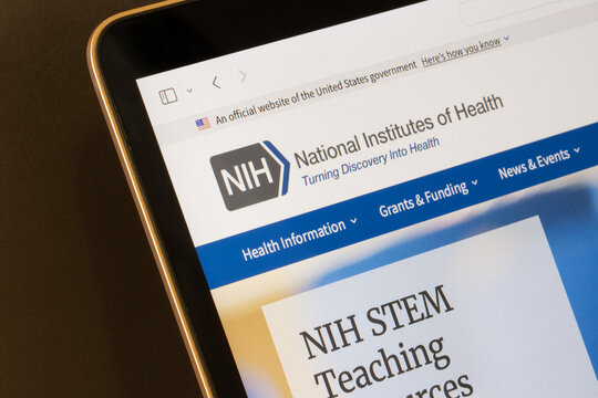 Portland, OR, USA - Sep 5, 2025: Homepage of the National Institutes of Health (NIH), a part of the U.S. Department of Health and Human Services (HHS) and the nation's primary medical research agency.
