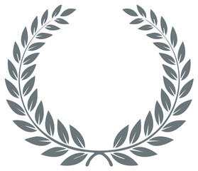 Obraz premium Laurel Wreath Illustration - Vector Design of Decorative Floral Element