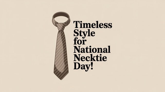 Celebrate national necktie day with a touch of timeless style on a minimalist card design