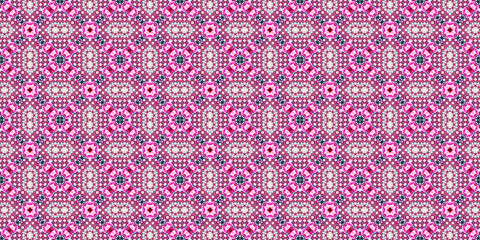 Seamless abstract pattern. Wide carpet pattern. Abstract banner background. Art woven background