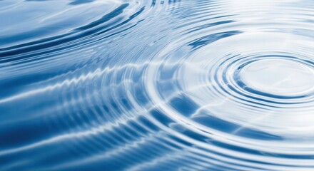 Water surface with concentric ripples creating a calming and peaceful scene