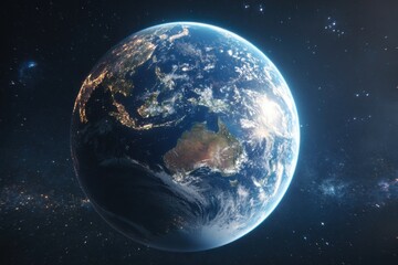 Obraz premium Earth from space, detailed view