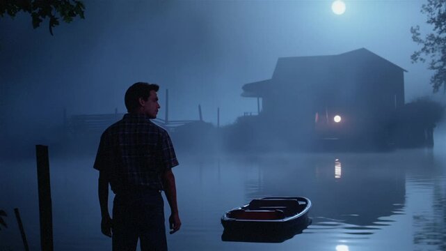 Man on the lake, horror 80s movie