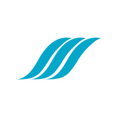 Water wave icon vector illustration design logo