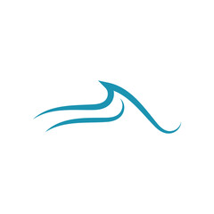 Fototapeta premium Water wave icon vector illustration design logo