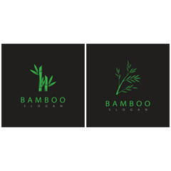 Stylized Bamboo logo simple and symbol design