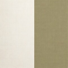 Close-up image of two fabric swatches side by side, one off-white and the other olive green, both with a woven texture.