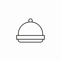 cloche serving platter icon sign vector