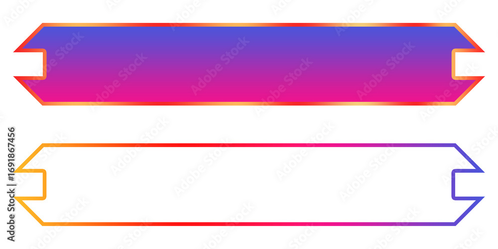 Aufkleber instagram lower third design gradient set of banners for element design png file