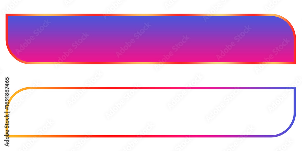 Aufkleber instagram lower third design gradient set of banners for element design png file