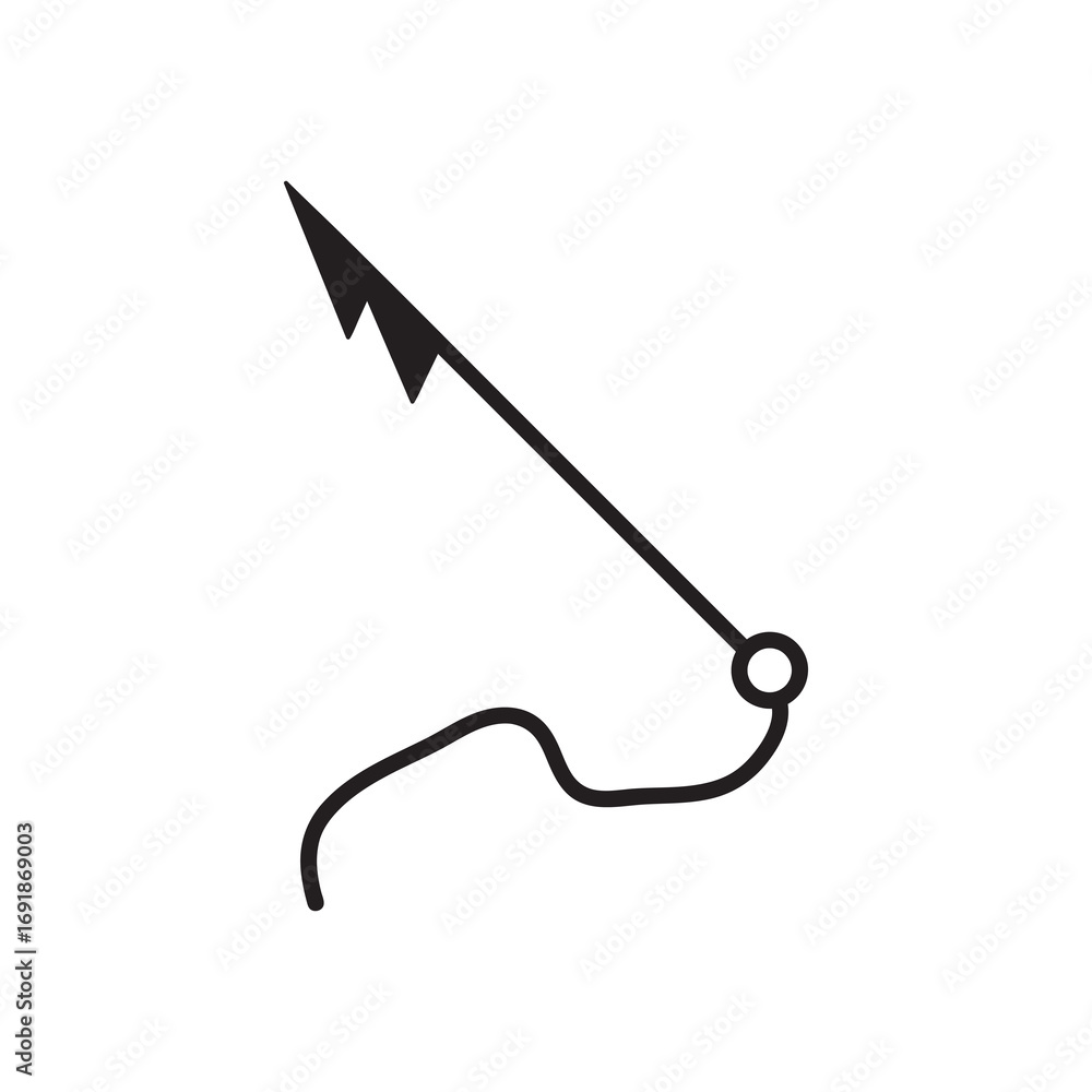 Poster harpoon icon simple vector isolated symbol trendy style illustration for web and app..eps