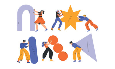 Engaging in Dynamic Teamwork Through the Use of Colorful Shapes and Creative Energy Design