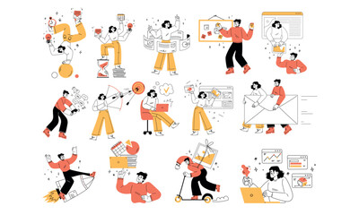 Explore Dynamic Fitness Illustrations Showcasing Sports and Exercise Opportunities