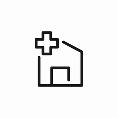 Obraz premium first aid home icon sign vector