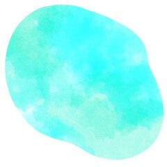 ツートンカラーの流体シェイプ素材明るい水色と緑