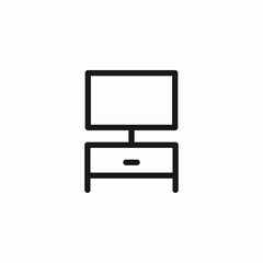 television console media icon sign vector