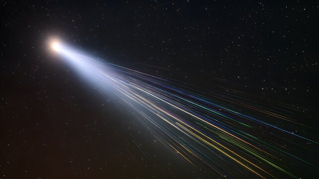 A colossal comet streaks through deep space