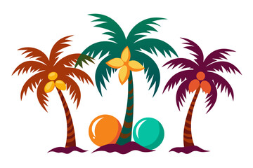 vector illustration of palm trees