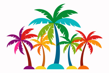 tropical island with palm trees