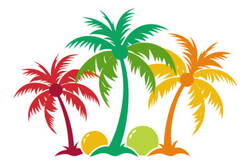 vector illustration of palm trees