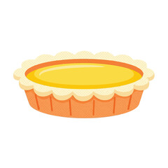 Whole sweet potato or custard pie with a golden yellow filling, a delicious homemade dessert for a Thanksgiving gathering.