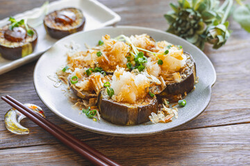 ナスステーキのおろしポン酢がけ