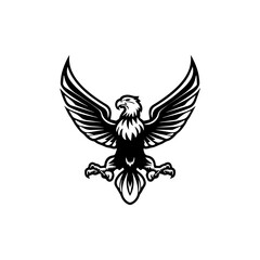 Obraz premium Eagle Silhouette Art Design Vector