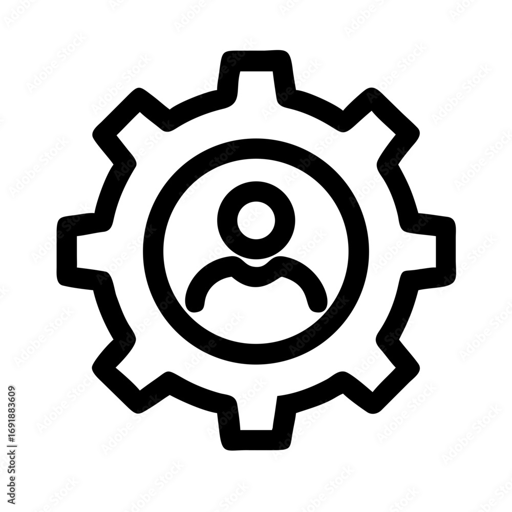 Poster user management settings icon vector illustration for website and mobile app development and design 