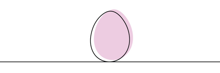 One line hand drawn continuous Easter egg line art icon vector. vector illustration. eps 10 .