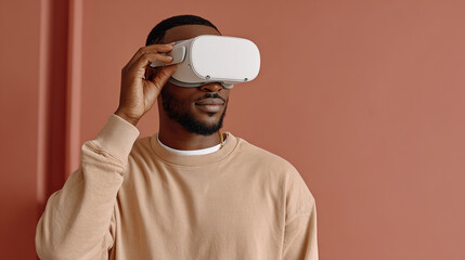 Man Experiencing Virtual Reality