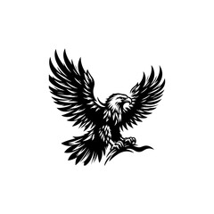 Obraz premium Eagle Silhouette Art Design Vector